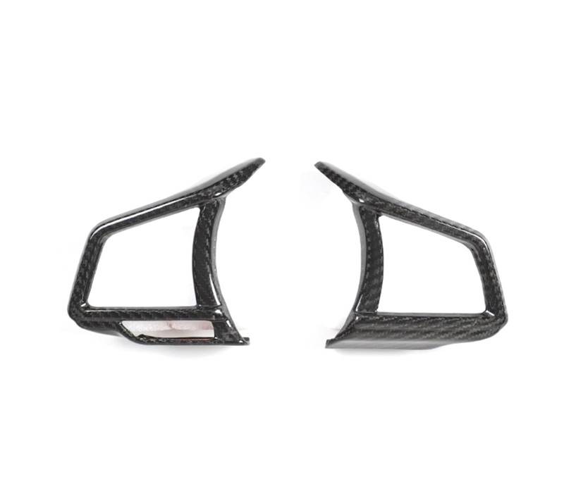 MIENAOC Autoinnendekoration Für Subaru Für WRX 2022 2023 2024/Real Carbon Fiber Auto Lenkrad Taste Panel Abdeckung Trim Aufkleber Auto deko Innenraum(Style C-2pcs) von MIENAOC