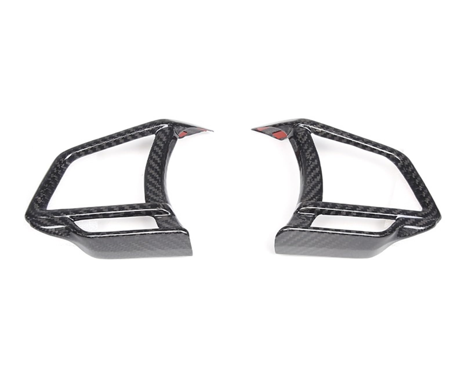 MIENAOC Autoinnendekoration Für Subaru Für WRX 2022 2023 2024/Real Carbon Fiber Auto Lenkrad Taste Panel Abdeckung Trim Aufkleber Auto deko Innenraum(Style D-2pcs) von MIENAOC