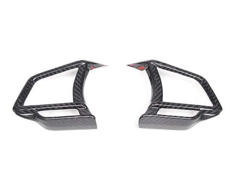 MIENAOC Autoinnendekoration Für Subaru Für WRX 2022 2023 2024/Real Carbon Fiber Auto Lenkrad Taste Panel Abdeckung Trim Aufkleber Auto deko Innenraum(Style D-2pcs) von MIENAOC