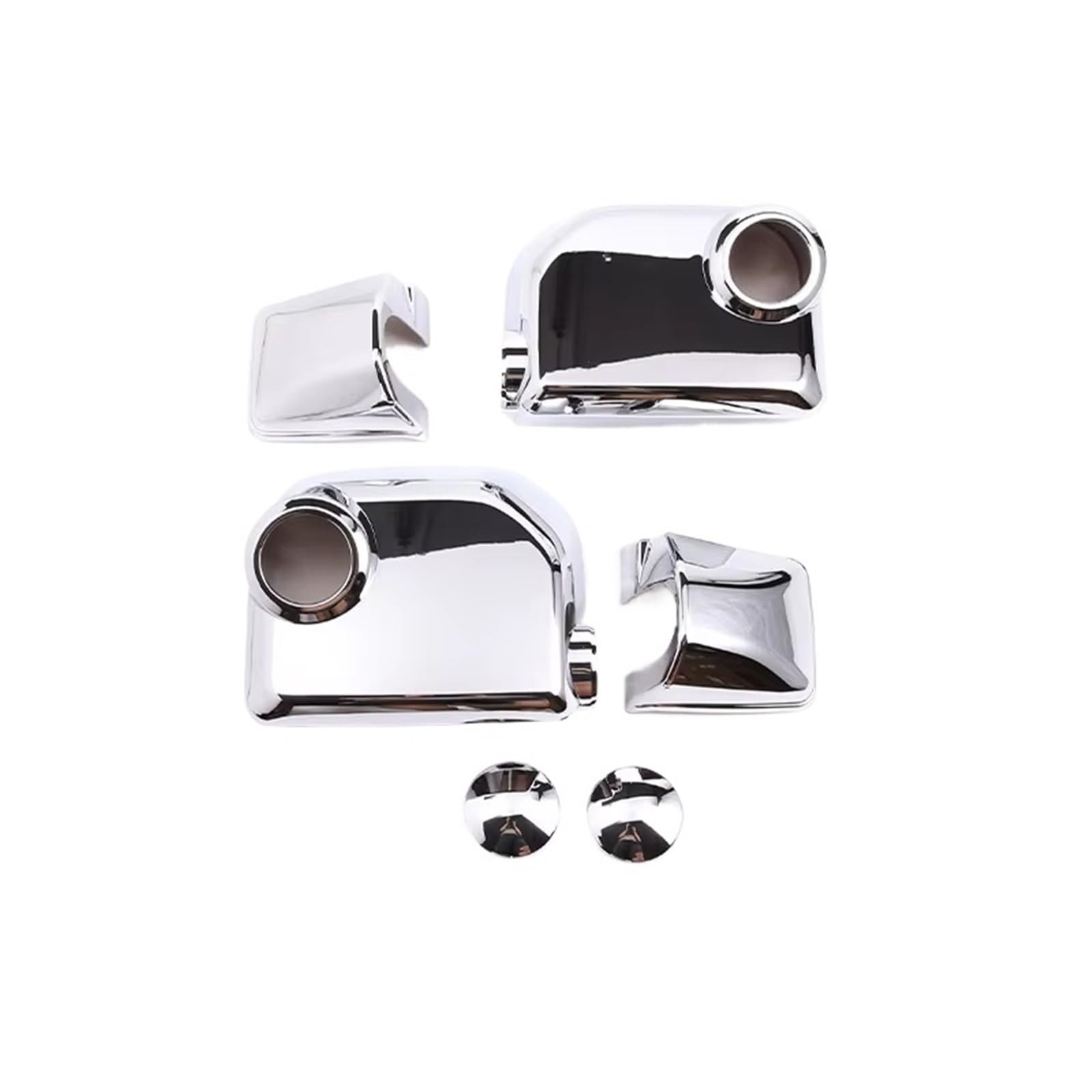 MIENAOC Autoinnendekoration Für Toyota Für FJ Cruiser 2007-2021 / ABS Carbon Fiber Auto Außenspiegel Abdeckung Dekorative Aufkleber Auto deko Innenraum(Silver) von MIENAOC