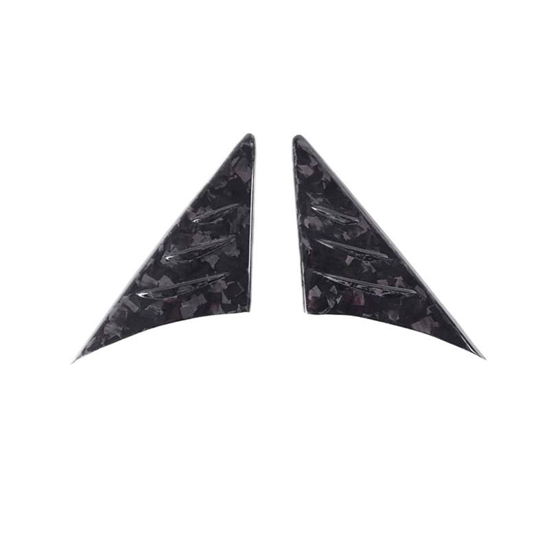 MIENAOC Autoinnendekoration Für Toyota Für GR Supra A90 2019-2022/Real Carbon Fiber Rückspiegel Seite Dreieck Spoiler Trim Dekorative Aufkleber Auto deko Innenraum(Forged pattern2) von MIENAOC