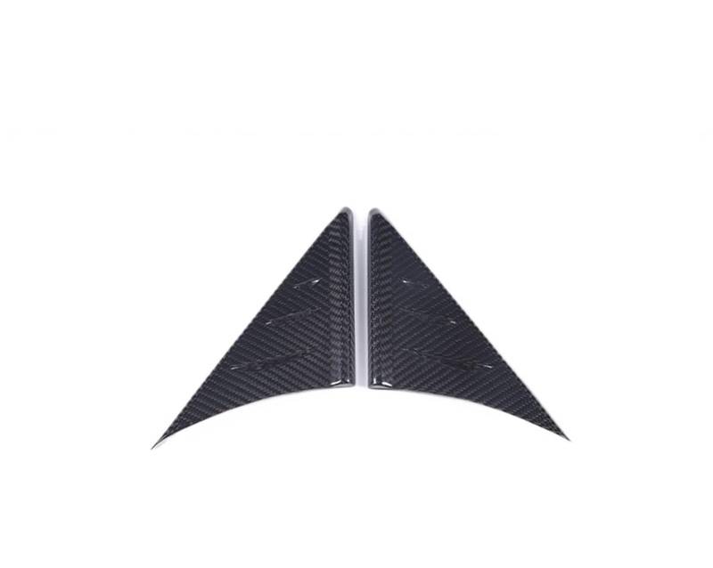 MIENAOC Autoinnendekoration Für Toyota Für GR Supra A90 2019-2022/Real Carbon Fiber Rückspiegel Seite Dreieck Spoiler Trim Dekorative Aufkleber Auto deko Innenraum(Real Carbon Fiber) von MIENAOC