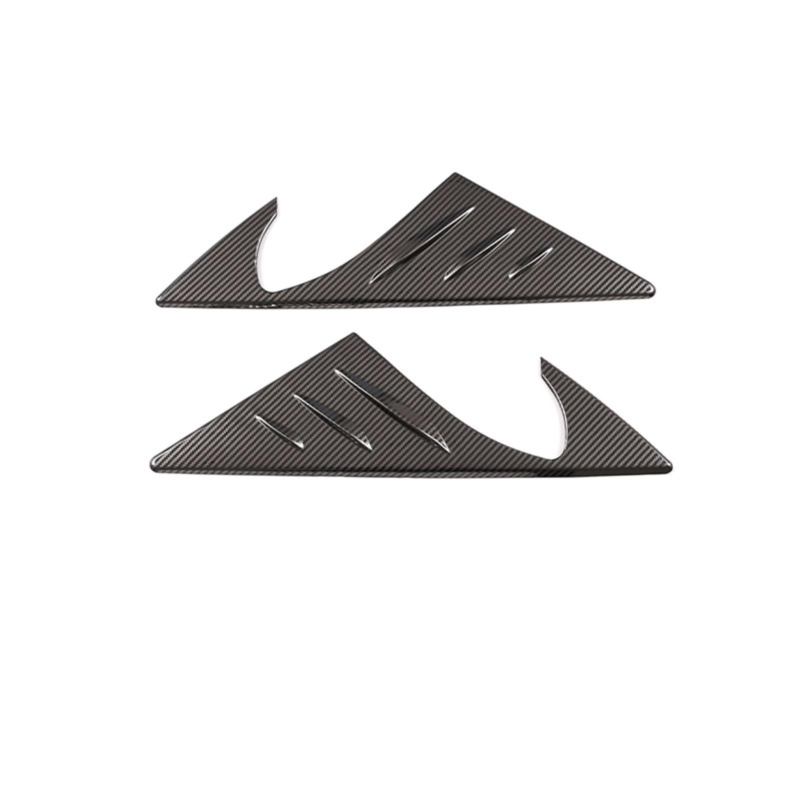 MIENAOC Autoinnendekoration Für Toyota Für GR Supra A90 2019-2022/Real Carbon Fiber Rückspiegel Seite Dreieck Spoiler Trim Dekorative Aufkleber Auto deko Innenraum(Stainless Steel) von MIENAOC