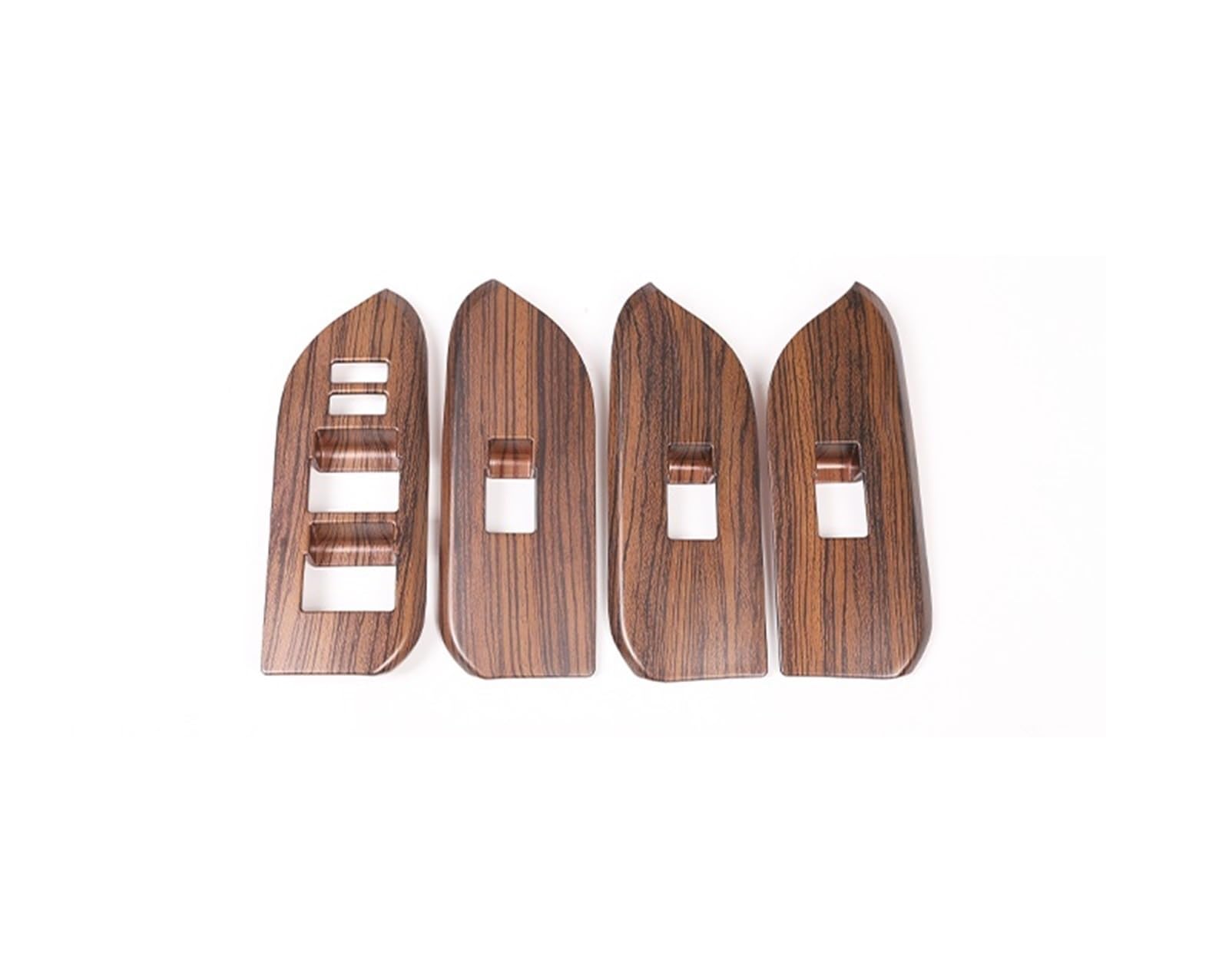 MIENAOC Autoinnendekoration Für Toyota Für Land Für Cruiser Für Prado FJ150 2014-2018/Auto Fenster Glas Lift Schalter Taste Bedienfeld Rahmen Abdeckung Trim Auto deko Innenraum(A-Pine Wood Grain) von MIENAOC