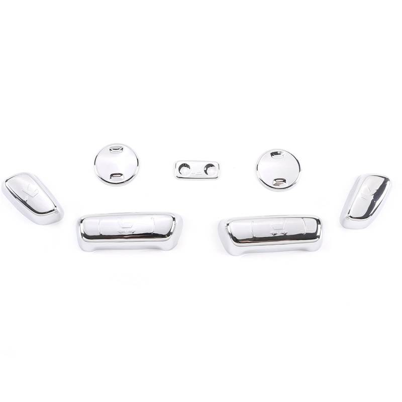 MIENAOC Autoinnendekoration Für Toyota Für Tundra 2014-2020/Auto Sitz Einstellung Schalter Knob Button Control Abdeckung Garnieren Trim Auto deko Innenraum(Glossy Silver) von MIENAOC