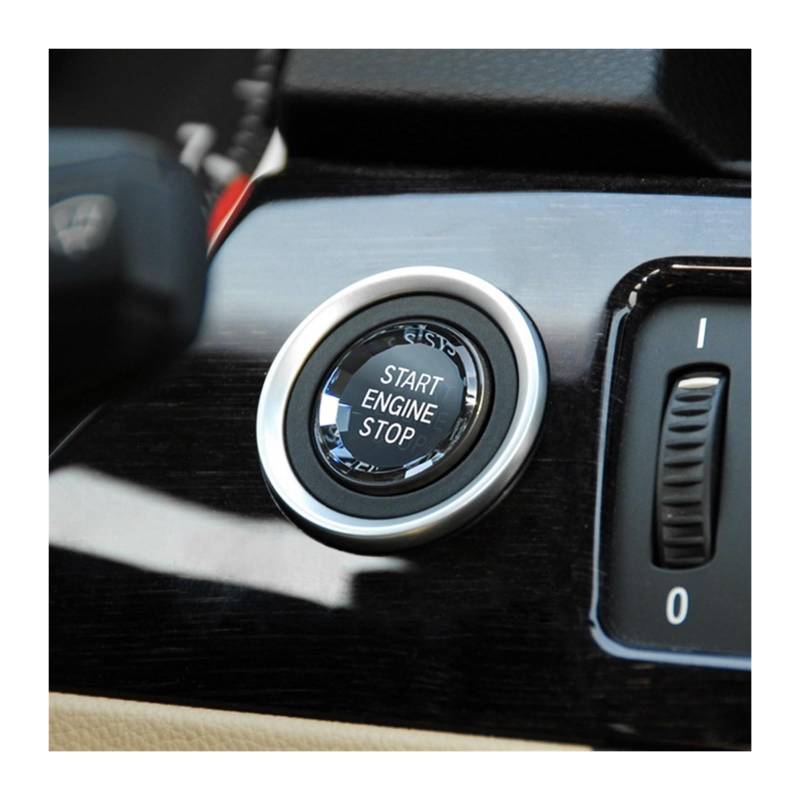 MIENAOC Autoinnendekoration Für X1 E84 E81 E87 X5 E70 X6 E71 E90 E60 E91 E92 E93 Z4 E89 / Auto Motor Start Stop Schalter Taste Aufkleber Innenverkleidung Auto deko Innenraum(Black) von MIENAOC