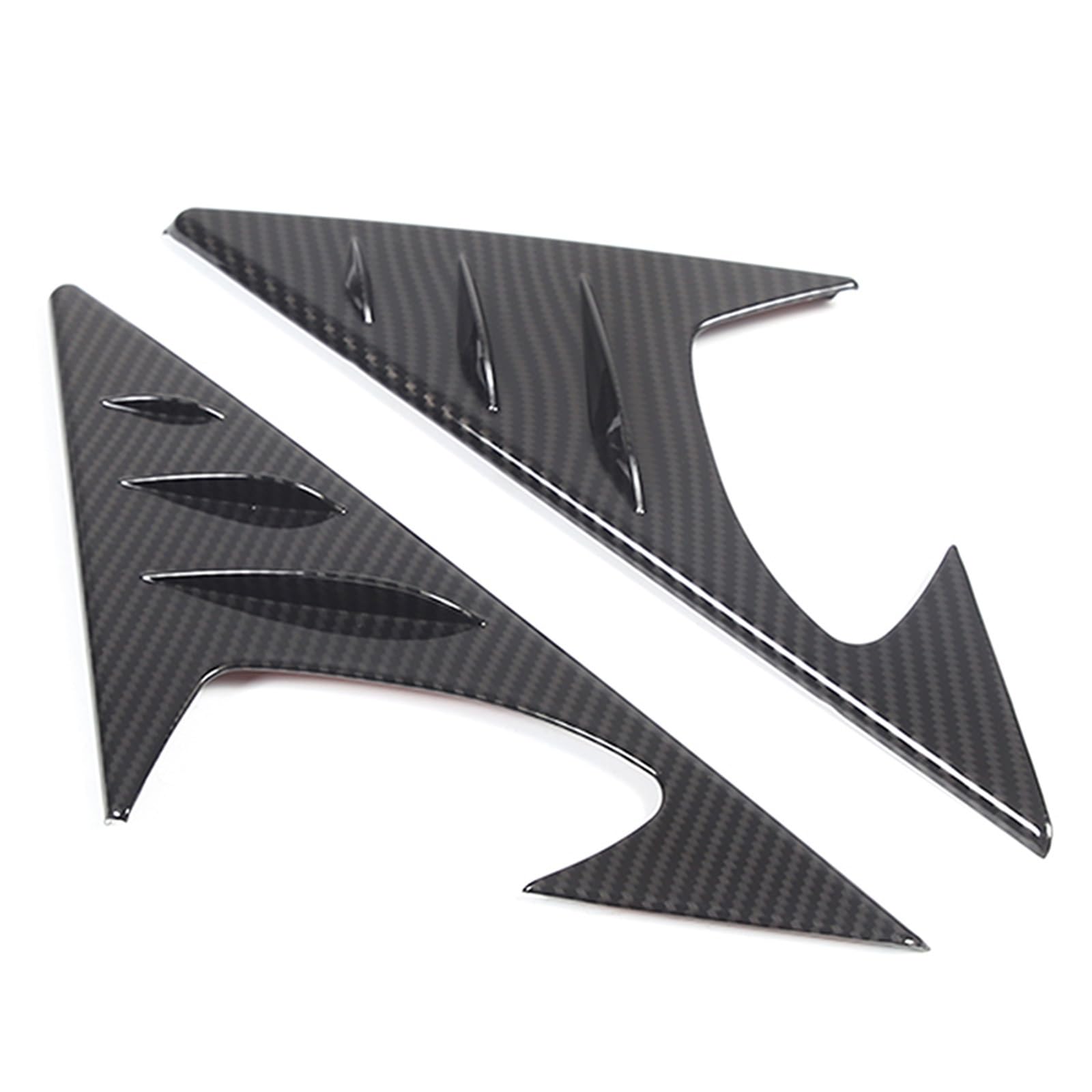 MIENAOC Autoinnendekoration Für X1 U11 2023-2024 / ABS Gloss Black Auto Rückspiegel Seitendreieck Spoiler Trim Dekorativer Aufkleber Auto deko Innenraum(Carbon Fibre) von MIENAOC