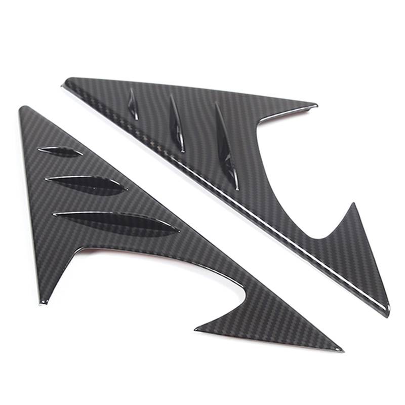 MIENAOC Autoinnendekoration Für X1 U11 2023-2024 / ABS Gloss Black Auto Rückspiegel Seitendreieck Spoiler Trim Dekorativer Aufkleber Auto deko Innenraum(Carbon Fibre) von MIENAOC