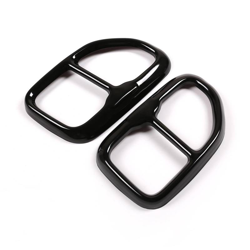 MIENAOC Autoinnendekoration Für X3 G01 X4 G02 2018-2022/Edelstahl Auto Hinten Auspuff Rohr Abdeckung Trim Schwanz Throat Rahmen Auto deko Innenraum(Style A-Black) von MIENAOC