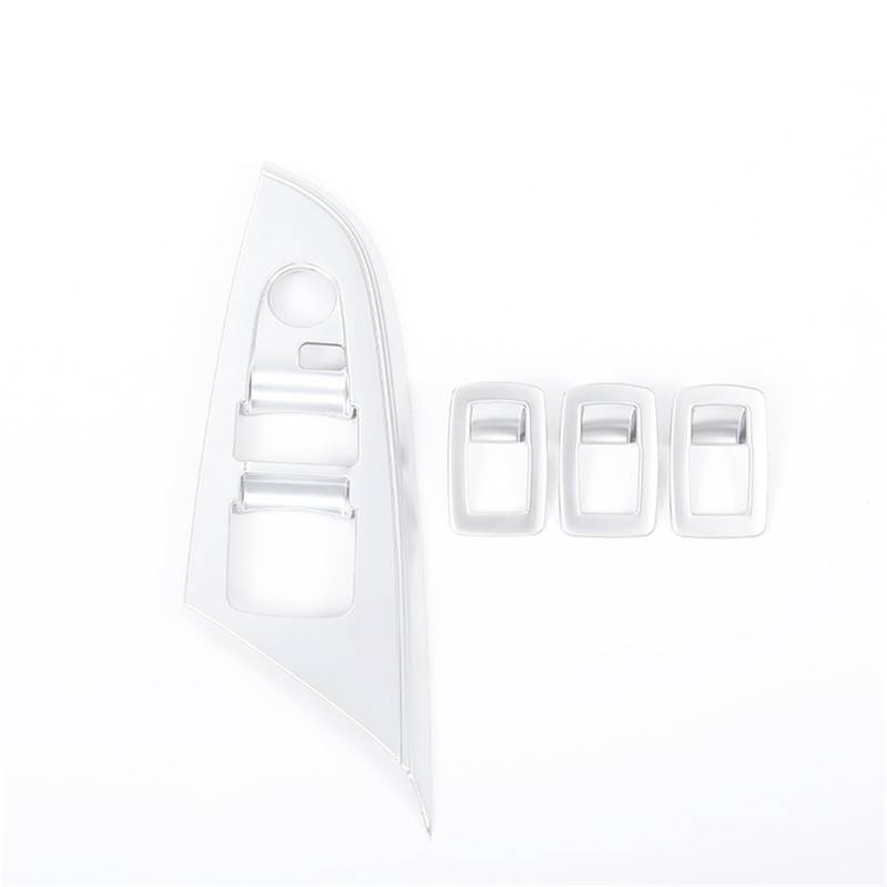MIENAOC Autoinnendekoration Für X3 X4 F25 F26 2011-2017/Auto Fenster Glas Hebe Schalter Tasten Rahmen Dekoration Abdeckung Trim Auto Zubehör Auto deko Innenraum(Silver) von MIENAOC