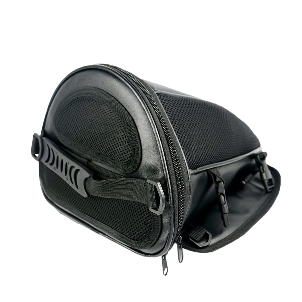 MIGHTYDUTY Hecktasche Motorrad Wasserdicht Multifunktionale Tankrucksack Zum Mitnehmen PU Leder Motorrad Rücksitz Satteltasche Schwarz MIGHTYDUTY Hecktasche Motorrad Wasserdicht Multifunktionale Tankrucksack Zum Mitnehmen PU Leder Motorrad Rücksitz Satteltasche Schwarz von MIGHTYDUTY