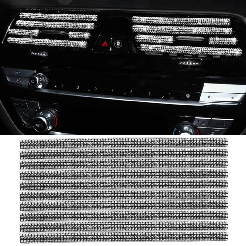 10 Stück Auto Luftauslass Dekoration Streifen Innen Zierleisten 20cm Styling Tuning Innenraum Geeignet Autoinnenraum für alle Geraden Lüftungsöffnungen (weiß) von MIGIFTDY