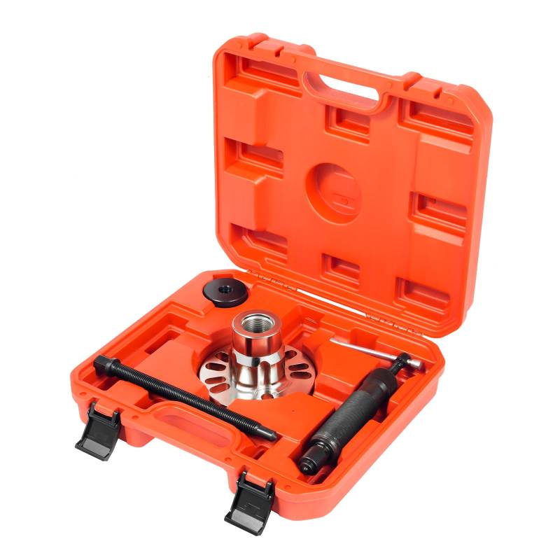 MIIWWOWO 10T Hydraulischer Radlager Abzieher Radlager Werkzeug Antriebswellen Ausdrücker mit 10T Hydraulikzylinder, Radnabenabzieher für 4-Oder 5-Loch-Naben mit Einem Lochkreis von 96-125MM (Rot) von MIIWWOWO