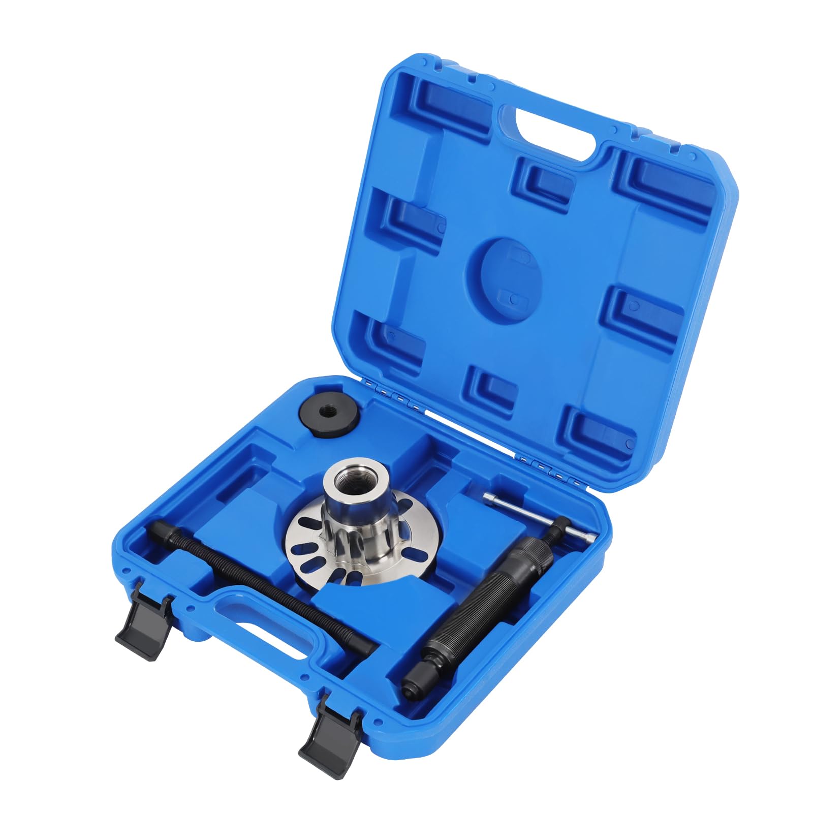 MIIWWOWO 10T Hydraulischer Radlager Abzieher Radlager Werkzeug Radnabenabzieher, Antriebswellen Ausdrücker mit 10T Hydraulikzylinder, für 4-Oder 5-Loch-Naben mit Einem Lochkreis von 96-125MM (blau) von MIIWWOWO