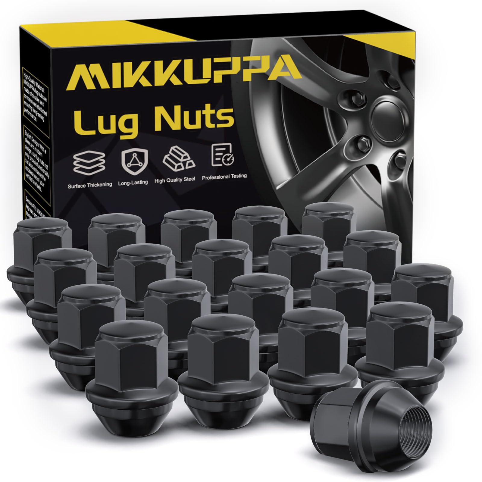 MIKKUPPA M12x1,5 Radmuttern - SW19 Ersatz für 2006-2019 Ford Fusion, 2012-2018 Ford Focus, 2001-2019 Ford Escape Aftermarket Räder, 20 Stück Chrom geschlossene Radmuttern MIKKUPPA M12x1,5 Radmuttern - SW19 Ersatz für 2006-2019 Ford Fusion, 2012-2018 Ford Focus, 2001-2019 Ford Escape Aftermarket Räder, 20 Stück Chrom geschlossene Radmuttern von MIKKUPPA