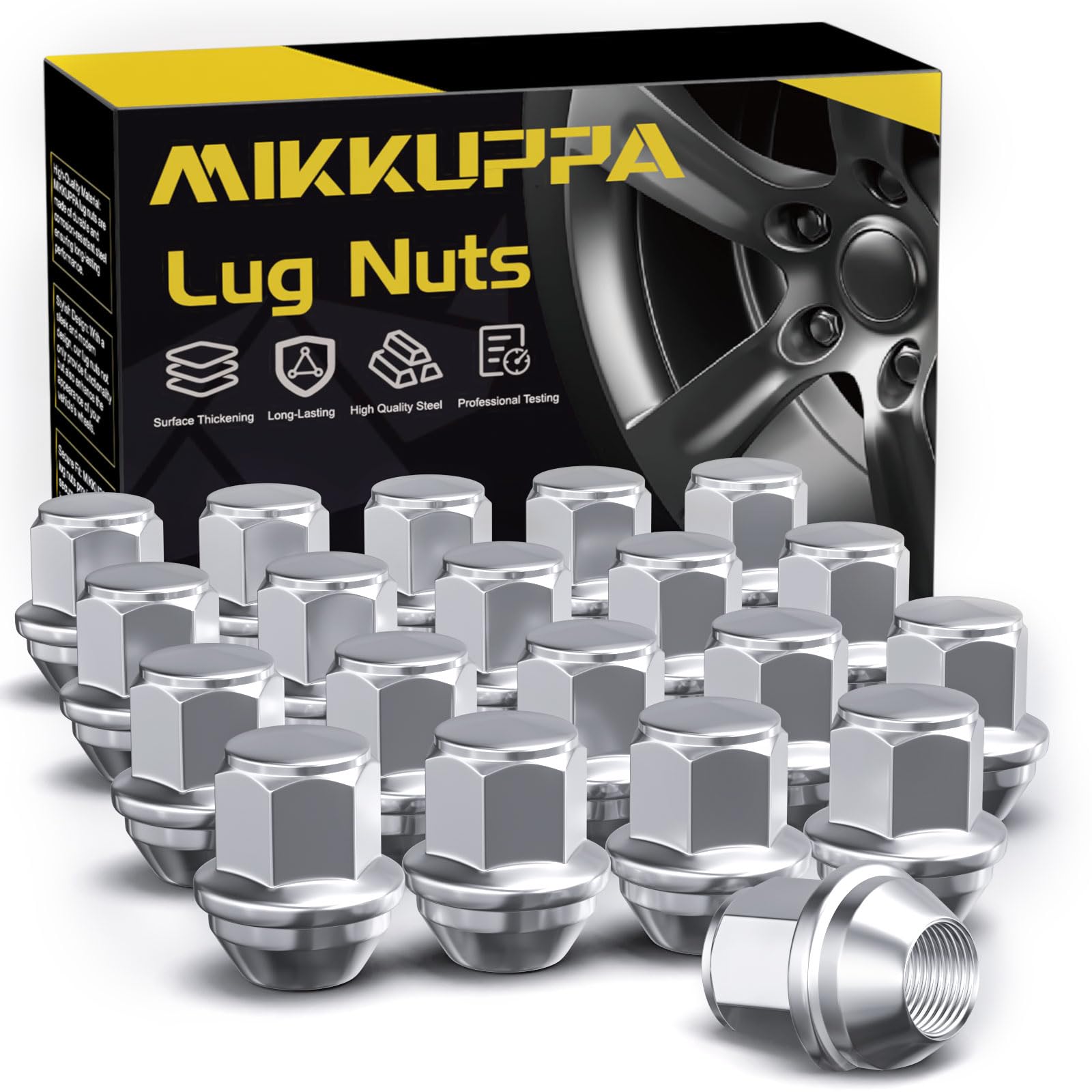 MIKKUPPA M12x1.5 Radmuttern - SW19 Ersatz für 2006-2020 Ford Fusion, 2012-2018 Focus, 2001-2022 Escape, 2011-2019 Fiesta, 20 Stück Einteilige Chrom OEM Factory Style Bulge Acorn Seat Radmuttern MIKKUPPA M12x1.5 Radmuttern - SW19 Ersatz für 2006-2020 Ford Fusion, 2012-2018 Focus, 2001-2022 Escape, 2011-2019 Fiesta, 20 Stück Einteilige Chrom OEM Factory Style Bulge Acorn Seat Radmuttern von MIKKUPPA