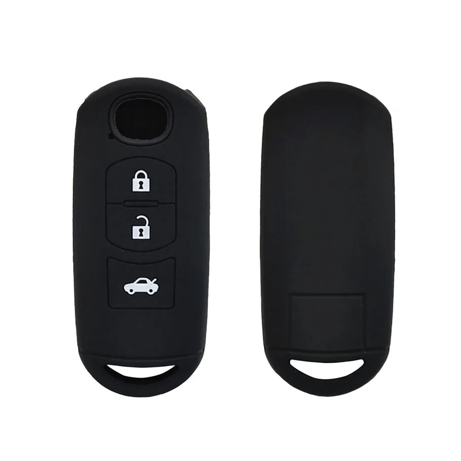 MILLAY 3-Tasten-Silikon-Schlüsselhülle, Fob-Shell-Haut, Schlüsselanhänger, Schutz for Mazda 2 3 5 6 CX5 CX7 CX9 Miata MX5 Axela Schlüsselanhänger-Abdeckung von MILLAY