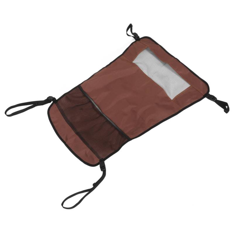MINAOLULUS Haustier-Isolationsnetz Hundehängematte Hundebarriere für Auto-SUV Sitzsperre Autotürschutz für Hunde Haustierzaun Auto Rücksitzbezug Polyester Coffee von MINAOLULUS
