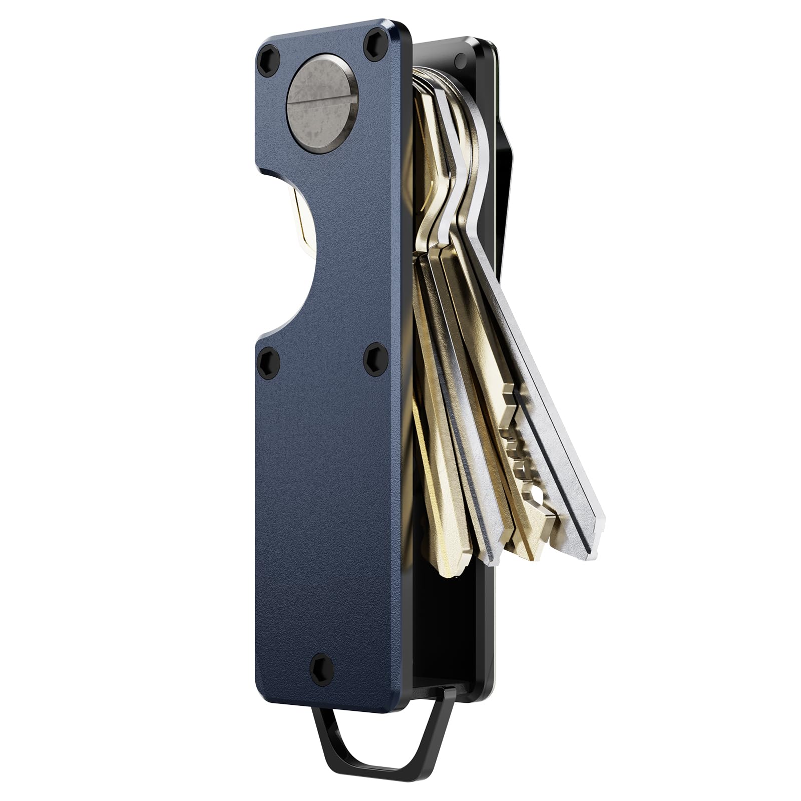 MINBERAND Schlüssel-Organizer, kompakter Schlüsselhalter, Metall-Schlüsselanhänger, minimalistisches Schlüsseletui, Schlüsselhalter für Schlüsselanhänger, sichert 1–5 Schlüssel MINBERAND Schlüssel-Organizer, kompakter Schlüsselhalter, Metall-Schlüsselanhänger, minimalistisches Schlüsseletui, Schlüsselhalter für Schlüsselanhänger, sichert 1–5 Schlüssel von MINBERAND