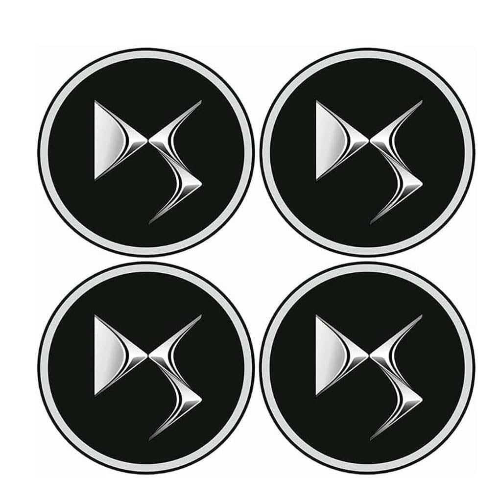 MINGFU 4 Stück Radnabendeckel für DS 3 Crossback DS7 DS4 DS3 DS Spirit, Hochwertiges Felgenkappen Auto Radnabendeckel für Auto Ersetzen Nabendeckel,65MM von MINGFU
