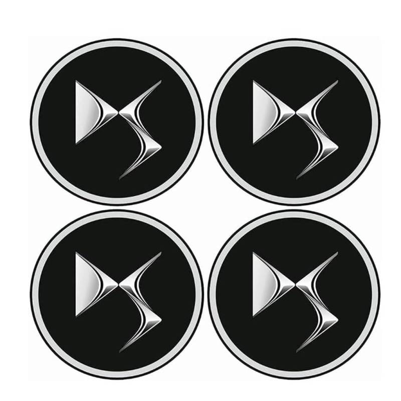 MINGFU 4 Stück Radnabendeckel für DS 3 Crossback DS7 DS4 DS3 DS Spirit, Hochwertiges Felgenkappen Auto Radnabendeckel für Auto Ersetzen Nabendeckel,65MM von MINGFU
