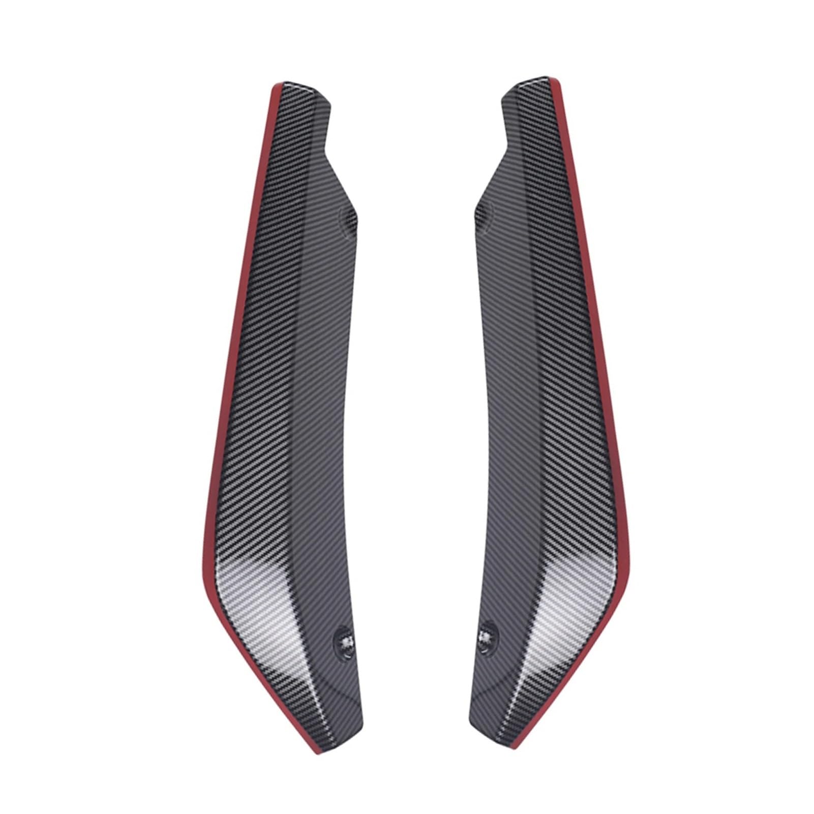 Heckspoiler 2 Stück Universal Auto Hintere Stoßstange Lip Spoiler Diffusor Splitter Scratch Protector Auto-Styling Stoßstange Streifen Kofferraum Spoiler(4 Carbon Fiber) von MINIKS