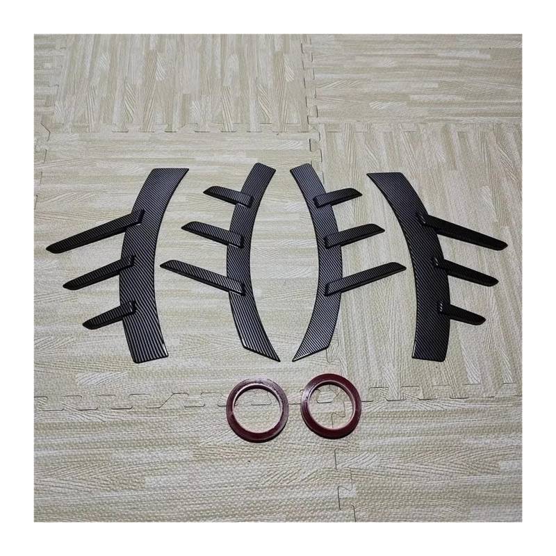 Heckspoiler 4-teiliges Auto-Kotflügel-Verkleidungsset Für Die Vordere/hintere Stoßstange Im MP-Stil Seitenspachtel Canards Bodykits Für 2er-Reihe M2 G87 2023–2024 Tuning Kofferraum Spoiler(Carbon Look von MINIKS