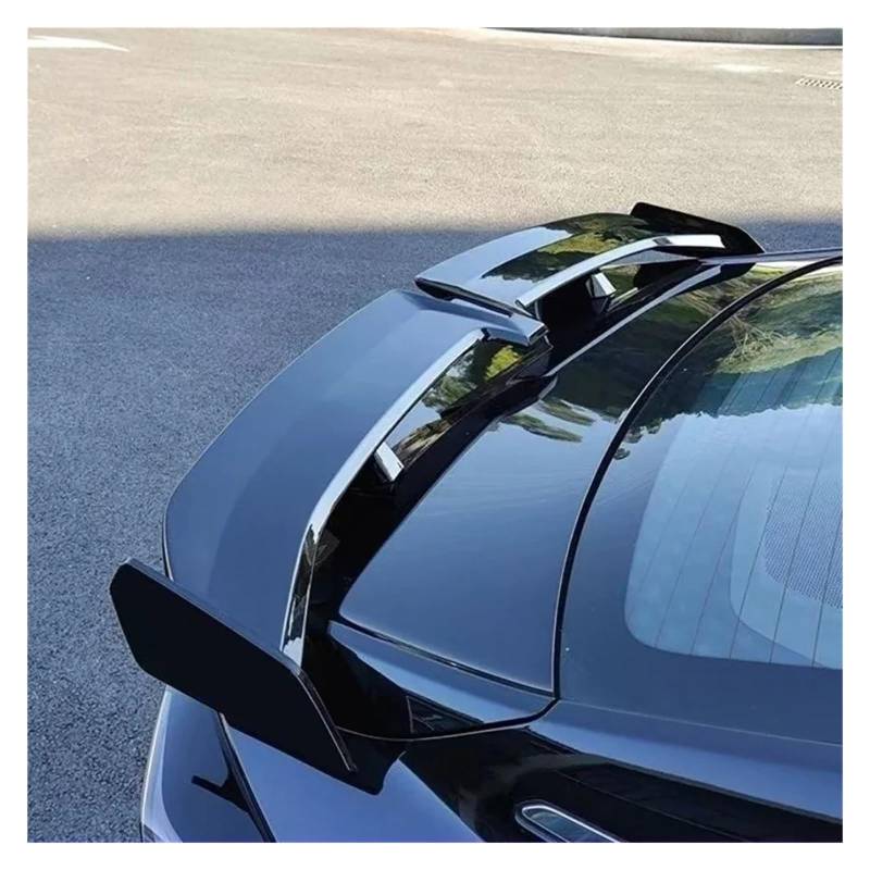 Heckspoiler Auto-Modifikation Heckflügel Universal Nicht Perforiert Seagull Heckspoiler Splitter Klebstoff GT Heckflügel Dekoratives Zubehör Kofferraum Spoiler(Bright Black) von MINIKS