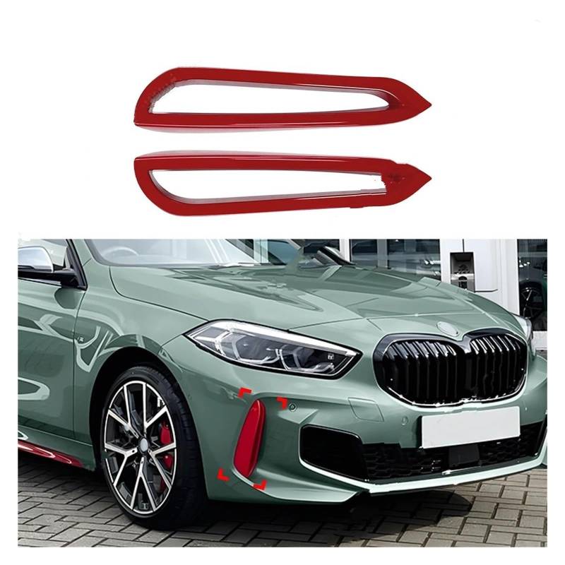 Heckspoiler Für 1er F40 M-Pack M135i 2019-2024 Auto Vorne/Hinten Bumper Spoiler Splitter Diffusor Wind Messer Trim Body Kits Kunststoff Kofferraum Spoiler(Rot) von MINIKS
