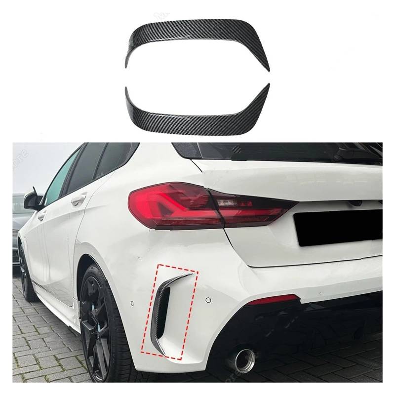 Heckspoiler Für 1er F40 M-Pack M135i 2019-2024 Auto Vorne/Hinten Bumper Spoiler Splitter Diffusor Wind Messer Trim Body Kits Kunststoff Kofferraum Spoiler(Type A Carbon Look) von MINIKS