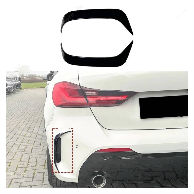 Heckspoiler Für 1er F40 M-Pack M135i 2019-2024 Auto Vorne/Hinten Bumper Spoiler Splitter Diffusor Wind Messer Trim Body Kits Kunststoff Kofferraum Spoiler(Type A Gloss Black) von MINIKS