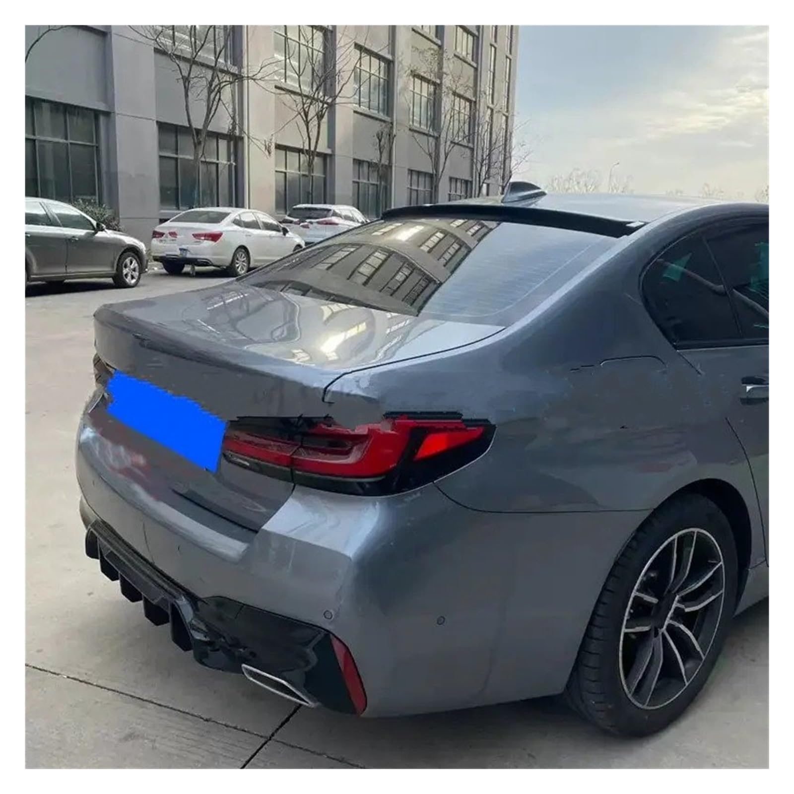 Heckspoiler Für 5 Series G30 Spoiler 525 530li 2018-2022 ABS Kunststoff Primer Farbe Heckscheibe Dachspoiler Autozubehör Kofferraum Spoiler(Carbon Fiber Pattern) von MINIKS