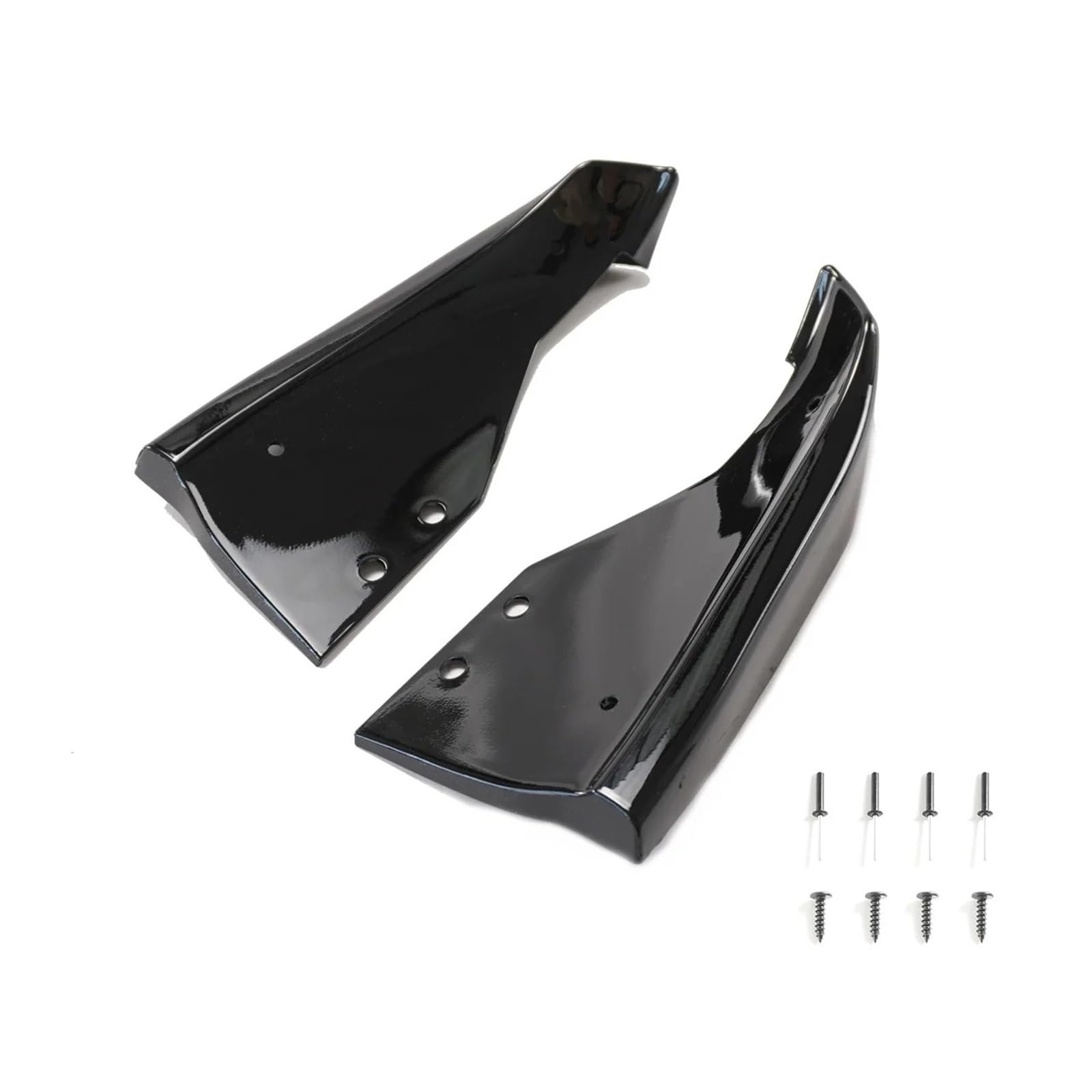 Heckspoiler Für Chevrolet Für Corvette C7 Für Stingray 2014 2015 2016-2019 Heckstoßstangen-Eckseitendiffusoren Erweiterungen Autozubehör Body Kit Kofferraum Spoiler(Glossy Black) von MINIKS