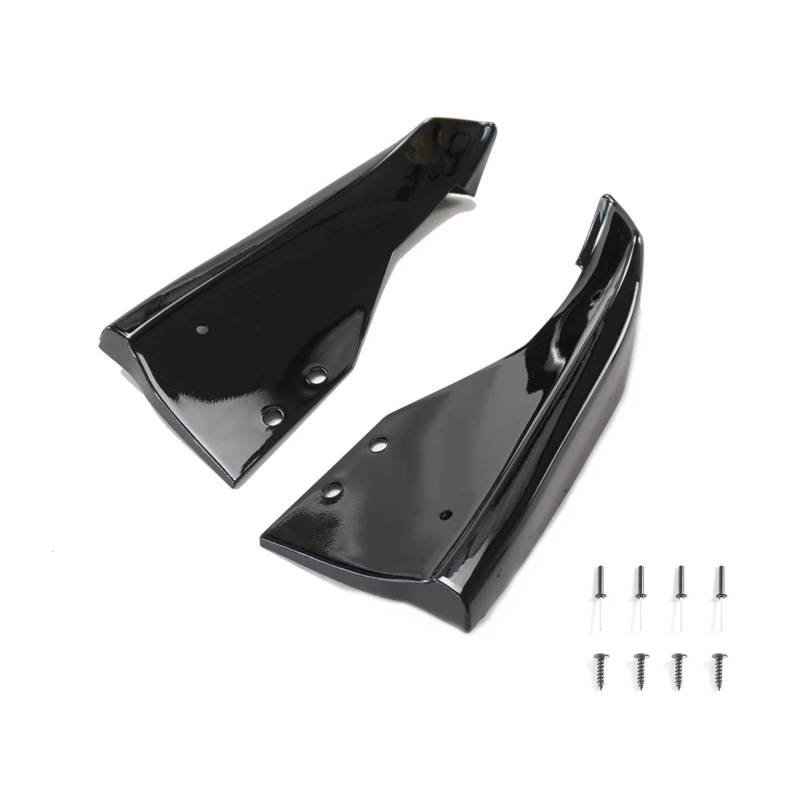 Heckspoiler Für Chevrolet Für Corvette C7 Für Stingray 2014 2015 2016-2019 Heckstoßstangen-Eckseitendiffusoren Erweiterungen Autozubehör Body Kit Kofferraum Spoiler(Glossy Black) von MINIKS