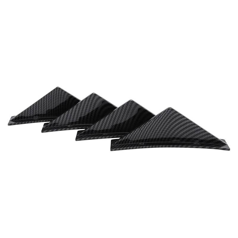 Heckspoiler Für Ford Für Mustang GT 2005-2021 Auto Gebogene Heckstoßstange Diffusor Haifischflossen Spoiler Lip Splitter Universal Protector Guard Kofferraum Spoiler(Kohlefaser) von MINIKS