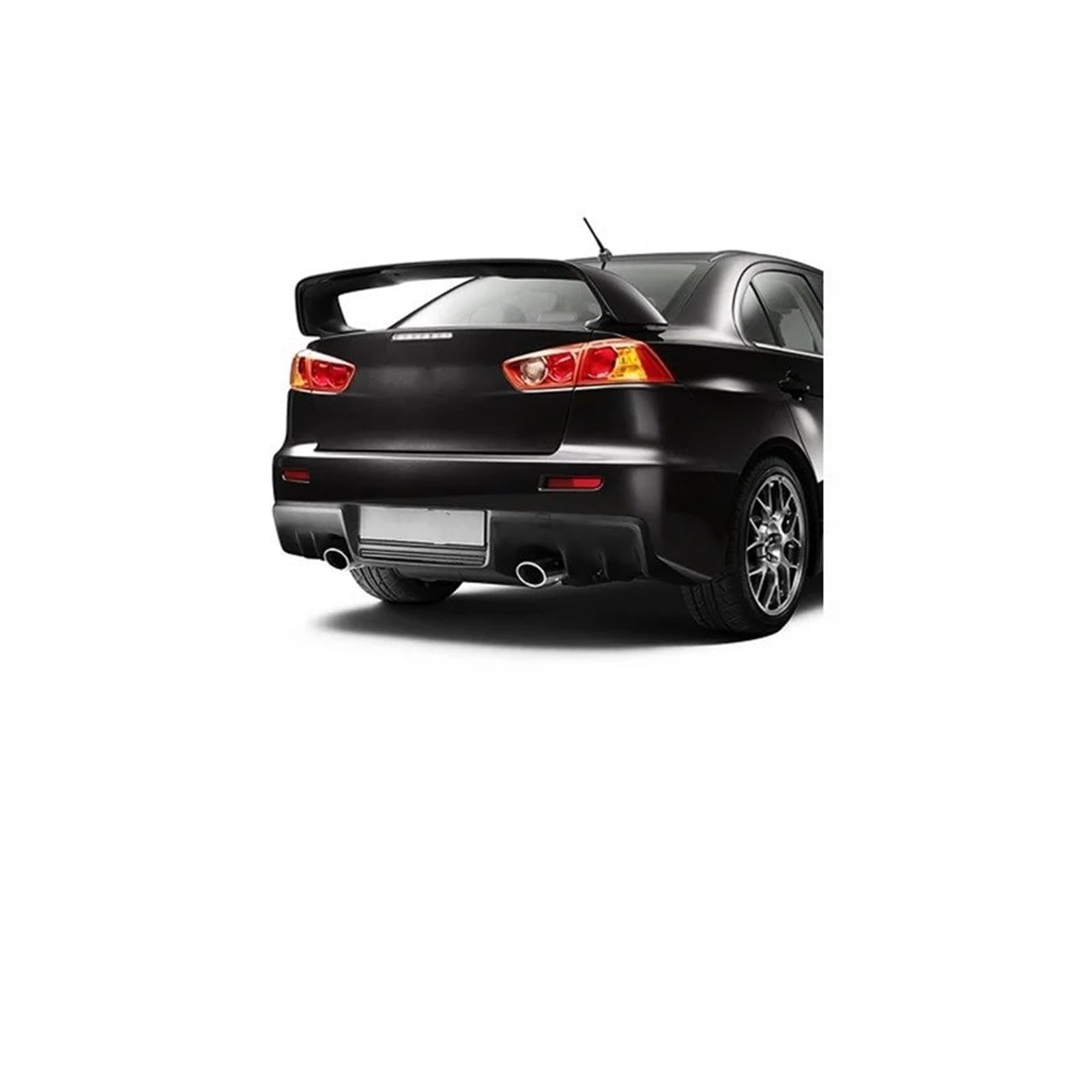Heckspoiler Für Mitsubishi Für Lancer Für EVO 2008 2009 2010 2011 2012 2013 2014-2015 Auto Heckklappe Spoiler Flügel ABS Kunststoff Schwarz Carbon Kofferraum Spoiler(Glossy Black) von MINIKS