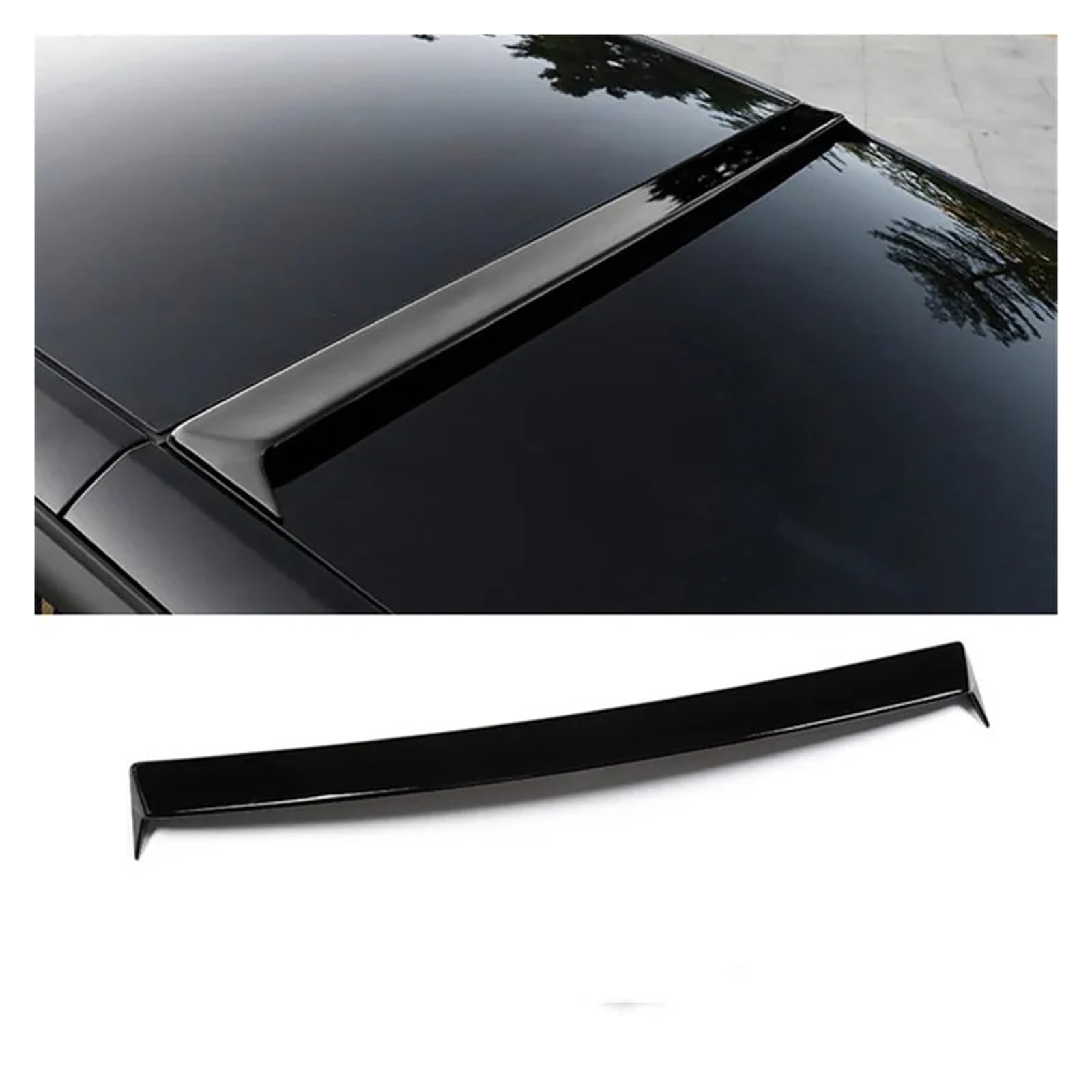 Heckspoiler Für Tesla Für Modell Y 2021 2022 2023 Schwarz Carbon Außenzubehör Tuning Heckdach Fenster Kofferraumdeckel Auto Sport Spoiler Flügel Kofferraum Spoiler(Bright Black) von MINIKS