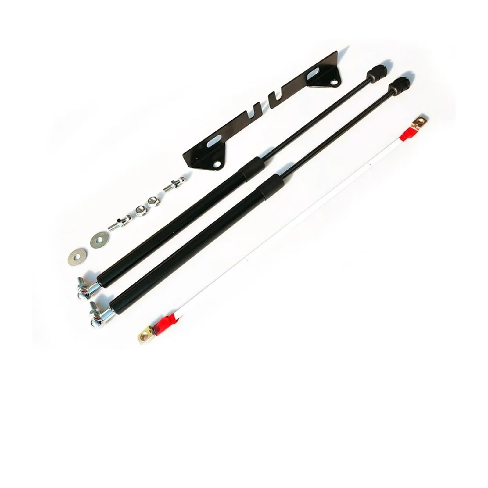 Motorhauben Gasfeder Auto-Styling Refit Haube Motorhaube Gas Shock Hubstreben Bars Unterstützung Stange Zubehör Für Mitsubishi Für Lancer EX 2010-2016 Gasdruckfeder(Piano Black) von MINIKS