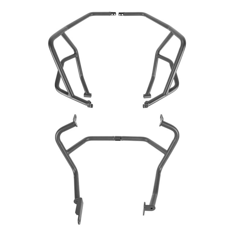 MINJKL Kompatibel Mit Benelli Für TRK702 Für TRK702X 2022 2023 Motorrad Highway Carsh Bar Motorstoßstangenschutz Rahmenschutzzubehör Motorrad Crash Bar Stoßstange(Black,A Set) von MINJKL