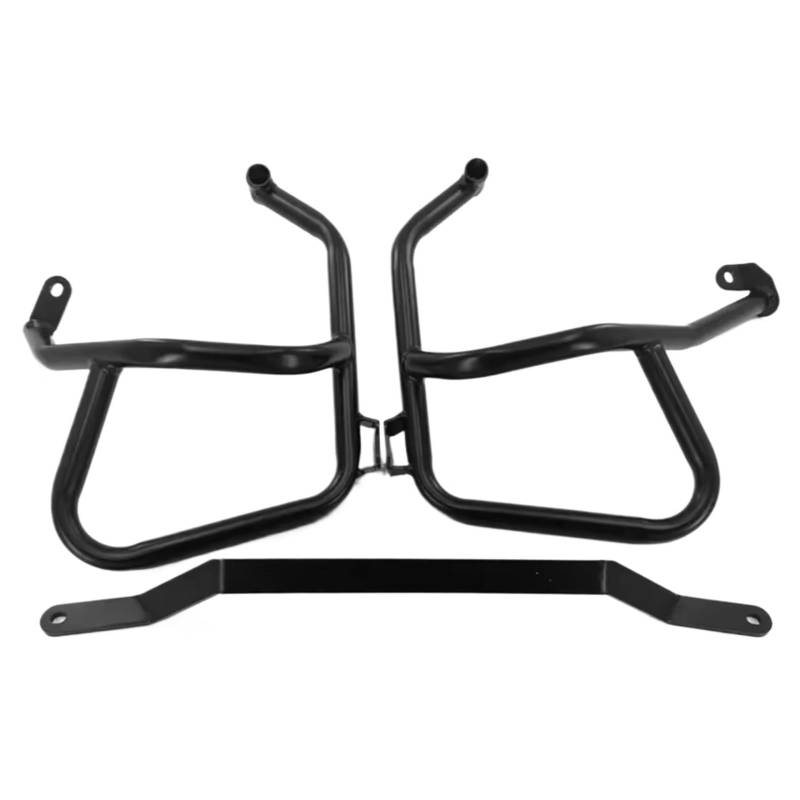 MINJKL Kompatibel Mit Ducati Für Multistrada Für V4 Für V4S 2020 2021 2022 2023 2024 Motorrad-Motorstoßstangenschutz Crash Bar Motorrahmenschutz Motorrad Crash Bar Stoßstange(Black,Upper) von MINJKL