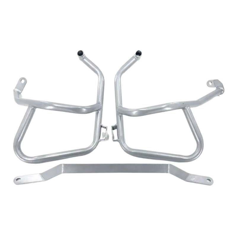 MINJKL Kompatibel Mit Ducati Für Multistrada Für V4 Für V4S 2020 2021 2022 2023 2024 Motorrad-Motorstoßstangenschutz Crash Bar Motorrahmenschutz Motorrad Crash Bar Stoßstange(Silver,Upper) von MINJKL