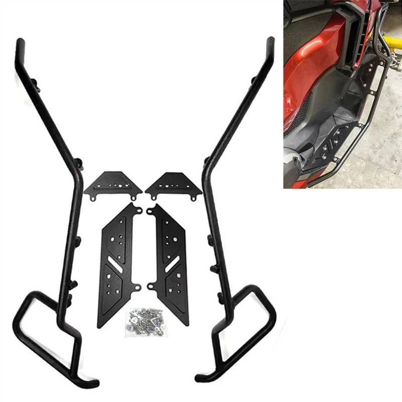 MINJKL Kompatibel Mit Forza750 Für NSS750 2021 2022 2023 Motortankschutz Crash Bar Verkleidungsschutz Stoßstangenschutz Motorradzubehör Motorrad Crash Bar Stoßstange(Black) von MINJKL