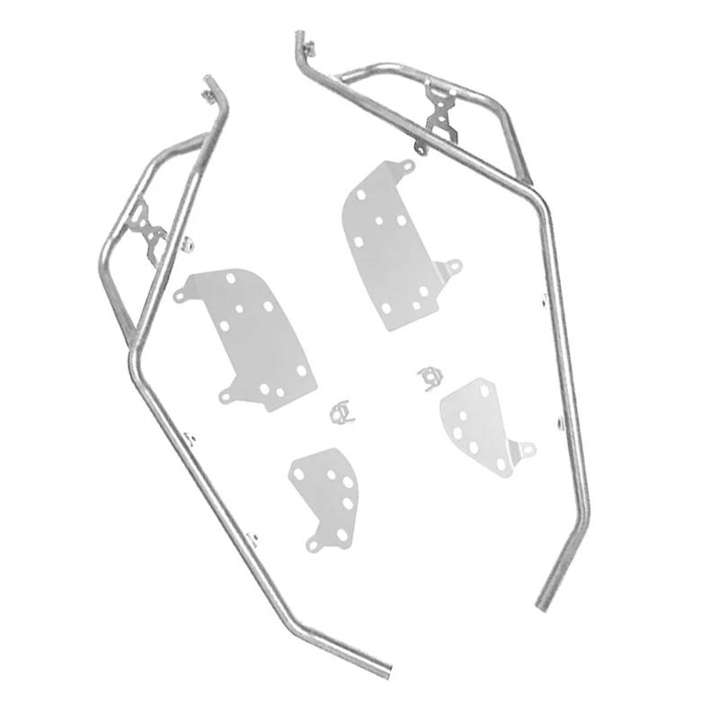 MINJKL Kompatibel Mit PCX160 2021 2022 2023 Motorschutzbügel Highway Crash Bars Rahmenschutz Stoßfänger Gastankschutz Motorradzubehör Motorrad Crash Bar Stoßstange(Silver) von MINJKL
