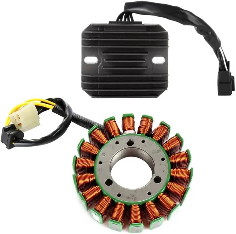 MINJKL Motorrad Regler Kompatibel Mit Suzuki Für GSXR600 Für GSX-R600U1 Für GSXR1000 2001 2002 Magneto Coil Stator Spannungsgleichrichter 31401-40F00 32800-33E10 von MINJKL