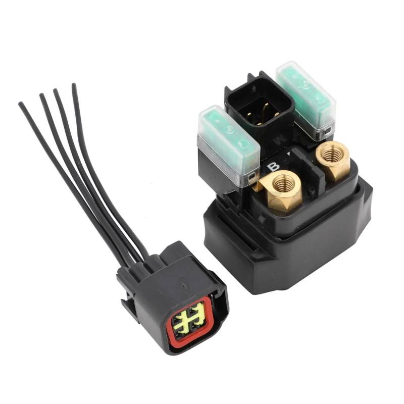 MINJKL Motorrad-Starterrelais Kompatibel Mit Suzuki Für An400 2003–2009 Für Vz800 Für Vz800s 1997–2009 Motorrad-Elektrostarter-Magnetrelais(C 1 Set) von MINJKL