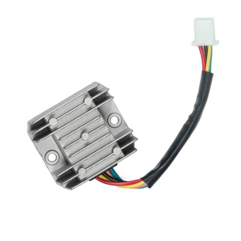 Motorrad Regler Motorrad Roller Spannungsreglergleichrichter 4 Drähte Spannung Regler Mit GY6 50cc Für 125cc 150cc CD70 Moped Roller ATV Gokarts Buggie Mit(5-Wire Silver) von MINJKL