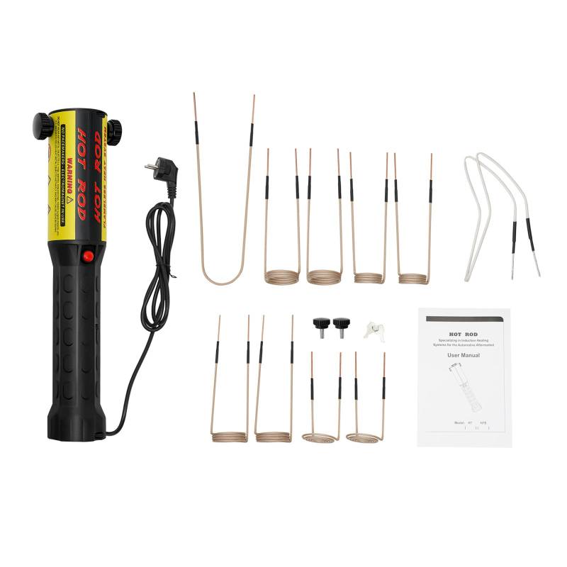 MINRS 1300W 230V Induktionsheizgerät kfz Hot Box Auto Beulen Reparatur Set PDR Auto lackierfreie Beulen Reparatur Werkzeug Auto Body Dent Paintless Repair Reparaturwerkzeug mit Werkzeugkasten von MINRS