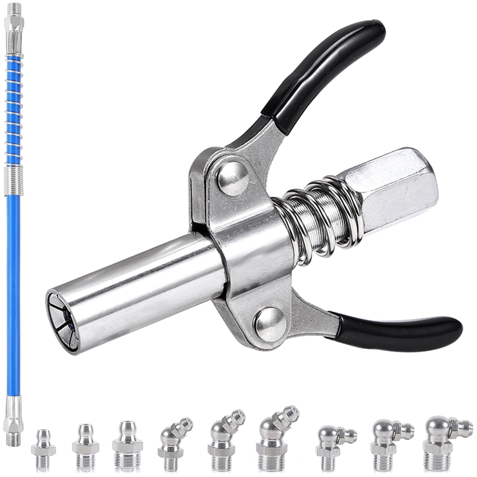 MINSHUXI Coupler für Fettpresse Fettpresse Mundstück Mundstück Kupplung Doppelgriff G Coupler für Schmiernippel für alle Arten von Fettpressen MINSHUXI Coupler für Fettpresse Fettpresse Mundstück Mundstück Kupplung Doppelgriff G Coupler für Schmiernippel für alle Arten von Fettpressen von MINSHUXI