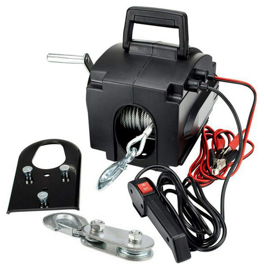 Elektrische Seilwinde 12V Motorwinde Seilhebezug 9.2m Stahlseil Zugkraft bis 907kg Elektrische Seilwinde 12V Motorwinde Seilhebezug 9.2m Stahlseil Zugkraft bis 907kg von MINUS ONE