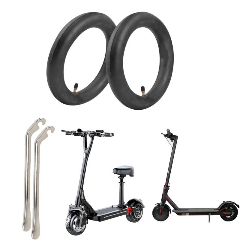 2 Stück 60/70-6,5 Doppelte Stärke Scooter Schlauch mit 2 Reifensticks,10 x 2.5 E Scooter Verdickter Schlauch,Verdickt Schlauch Scooter Reifen,Reifen scooter schlauch für Elektro-Scooter von MINZHI
